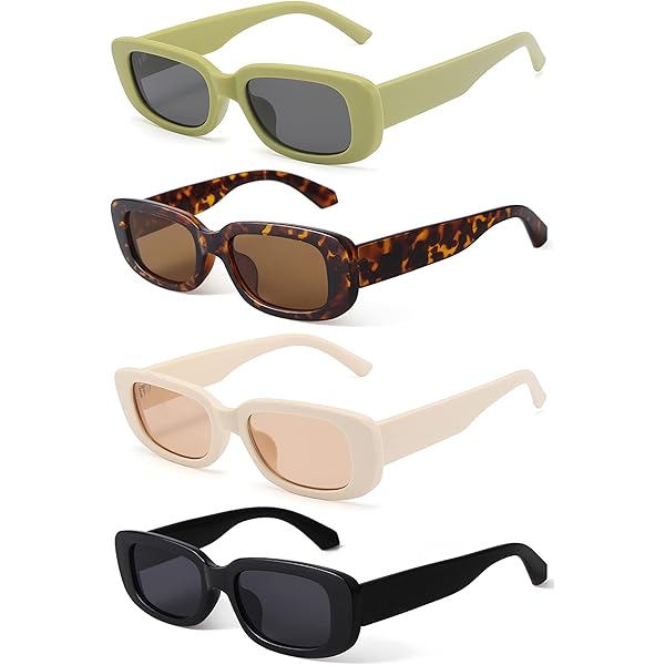 Amazon.com: Tskestvy 4 Pieces Retro Vintage Sunglasses Small